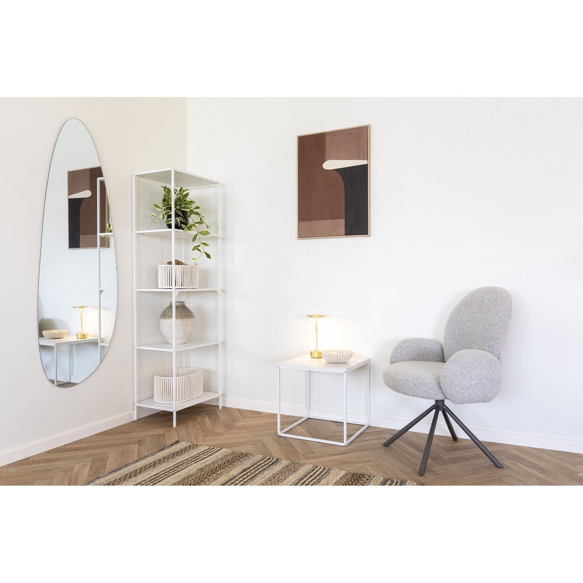 Vita Bijzettafel - 45x45x45 cm - Wit