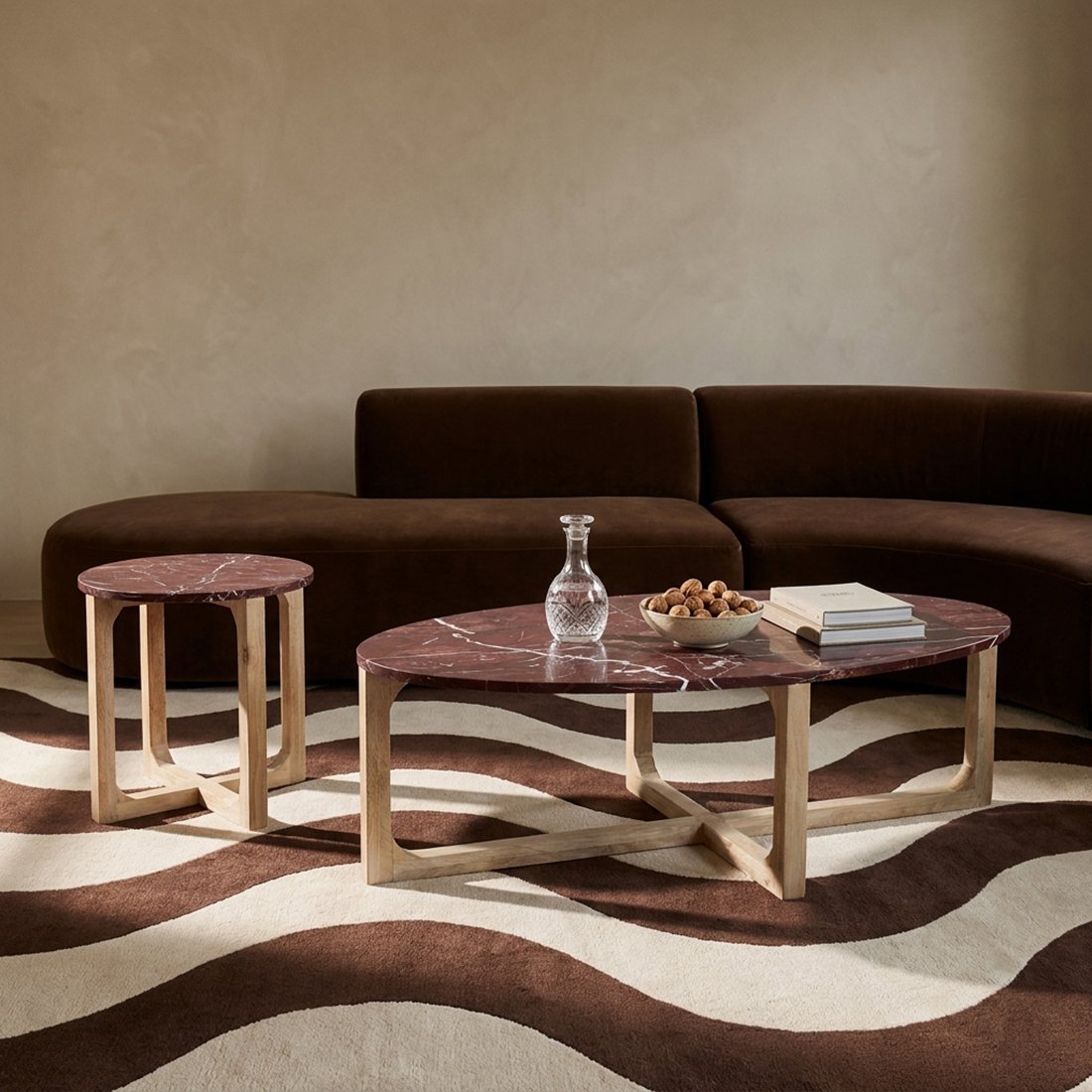 Marmeren salontafel Cherry - 120x65x38 cm