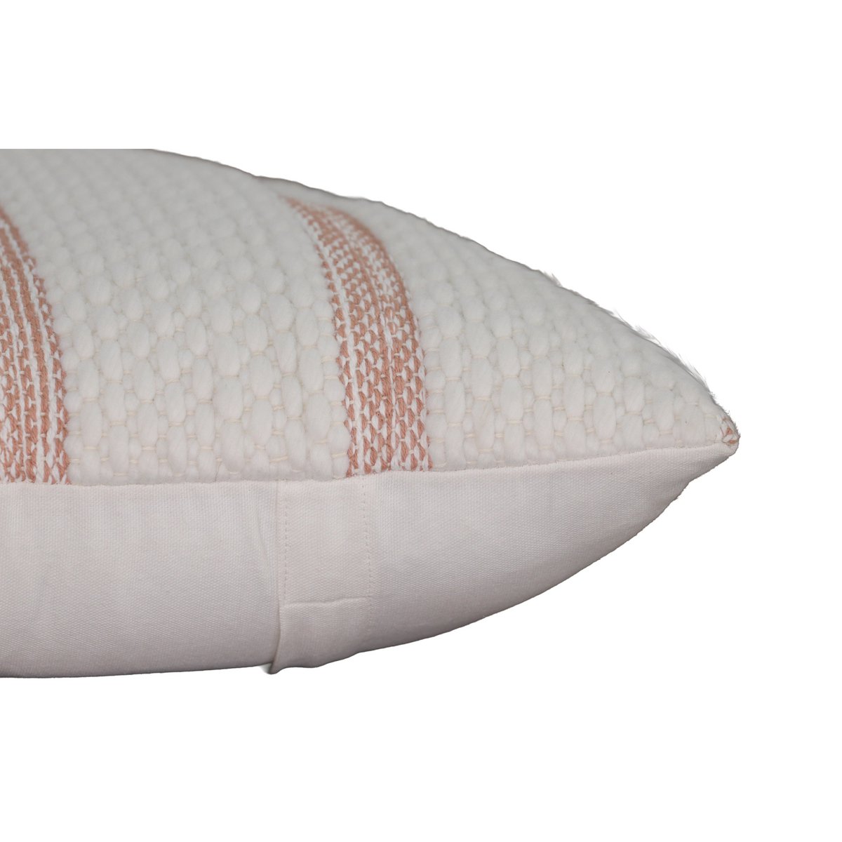 Witte Kussenhoes / Kussenhoes – met Beige Strepen – 45x45 cm – Urbane Hide