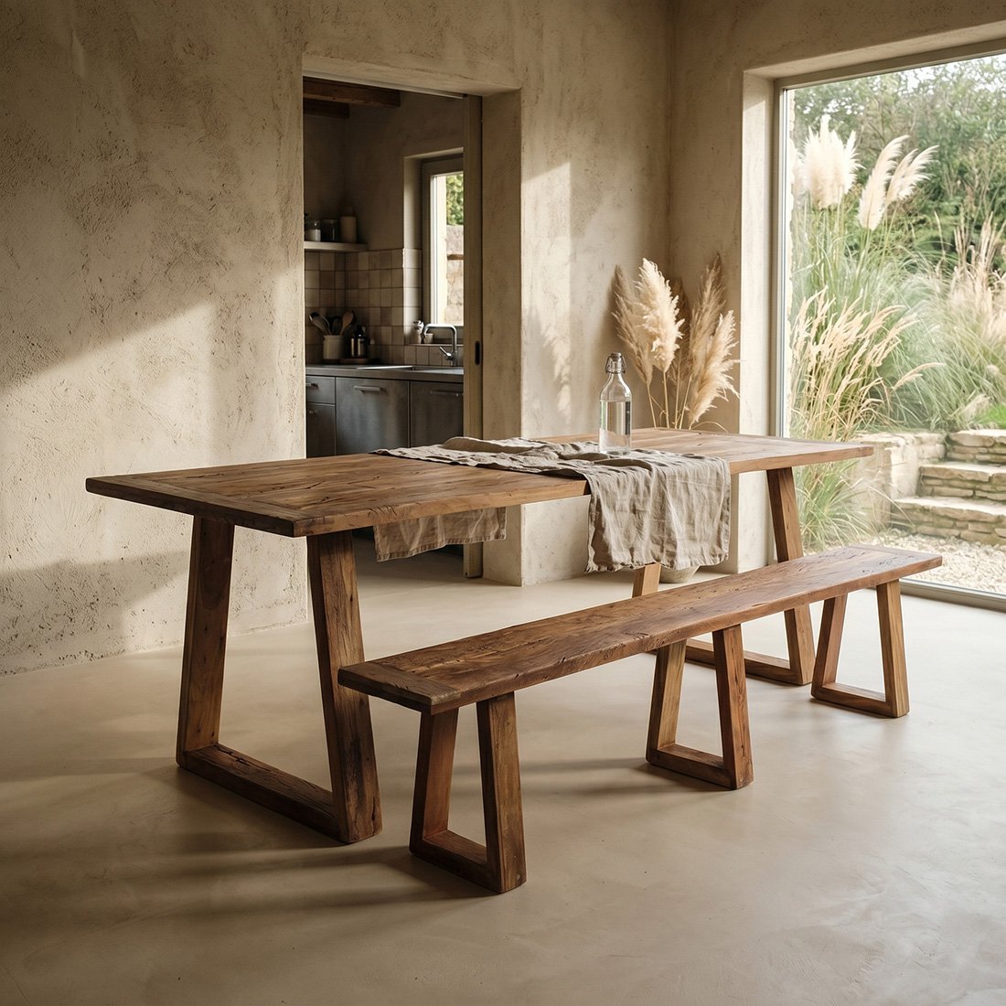 Farmwood eettafel - FSC gerecycled hout