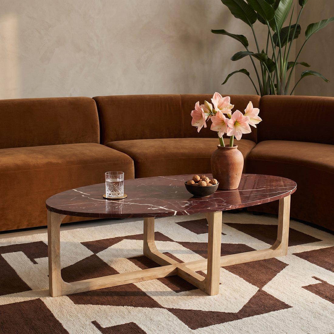 Marmeren salontafel Cherry - 120x65x38 cm