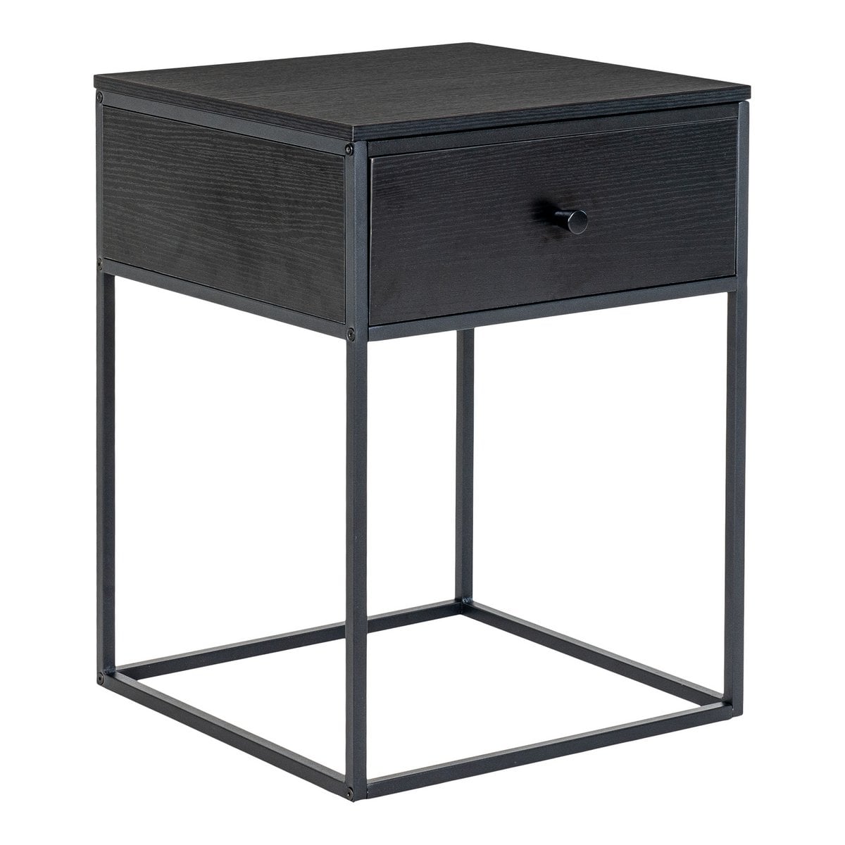 Vita Bijzettafel - zwart, staal, 40x40x55cm