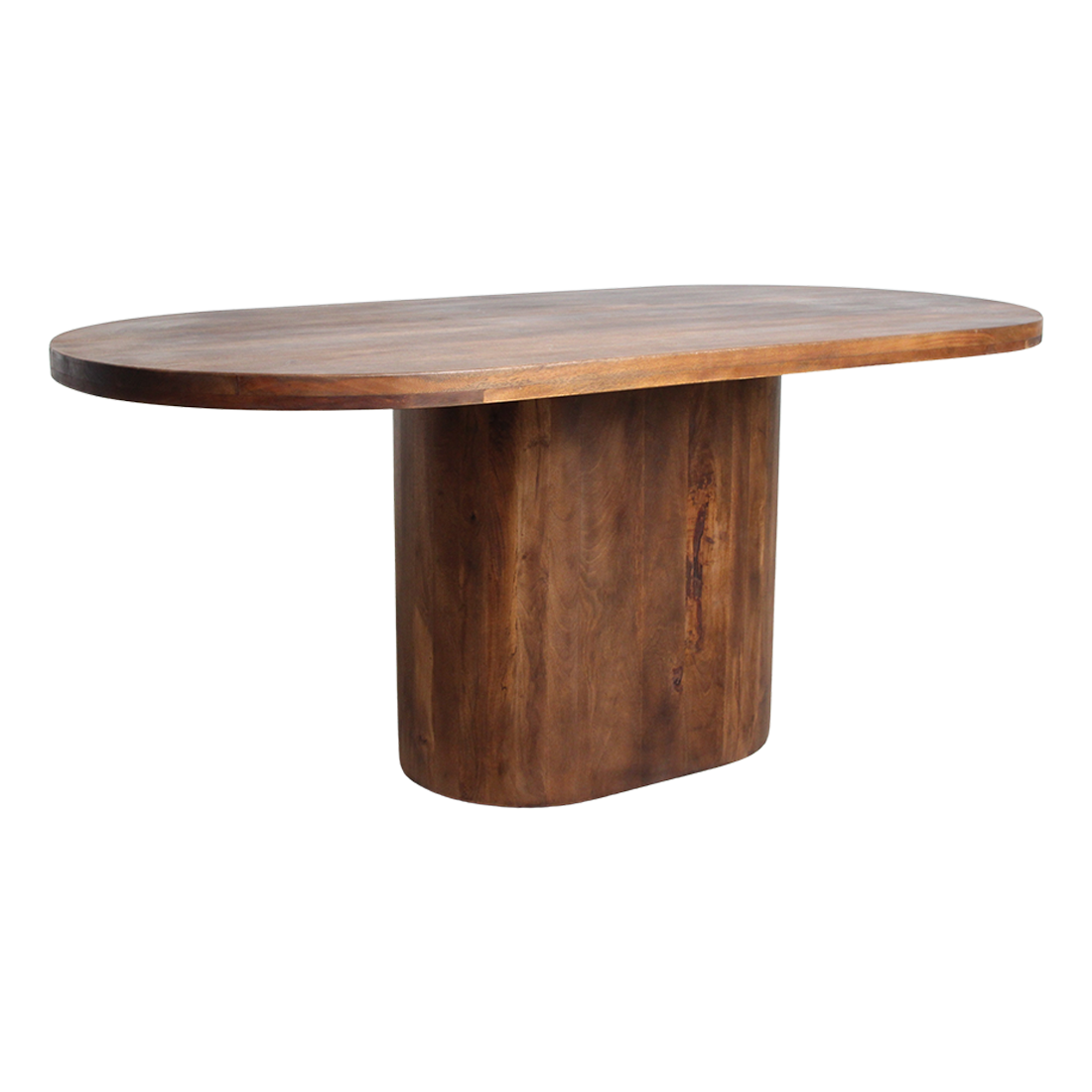 Bullnose Oblong mangohouten eettafel