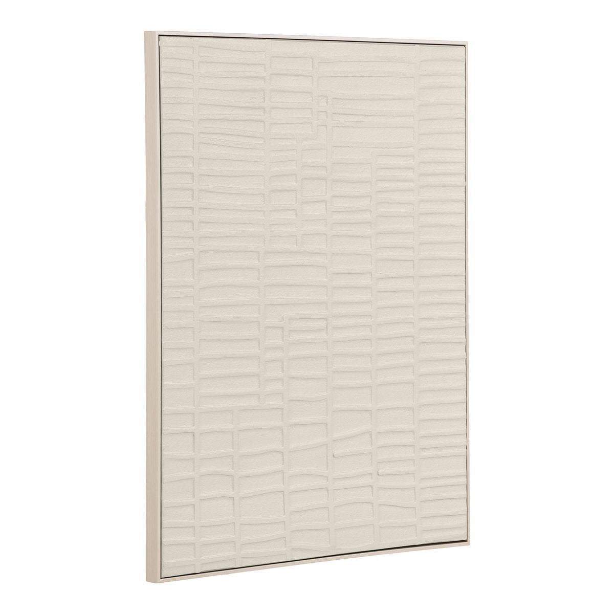 Ena Relief Wanddecoratie, beige, 60x80 cm