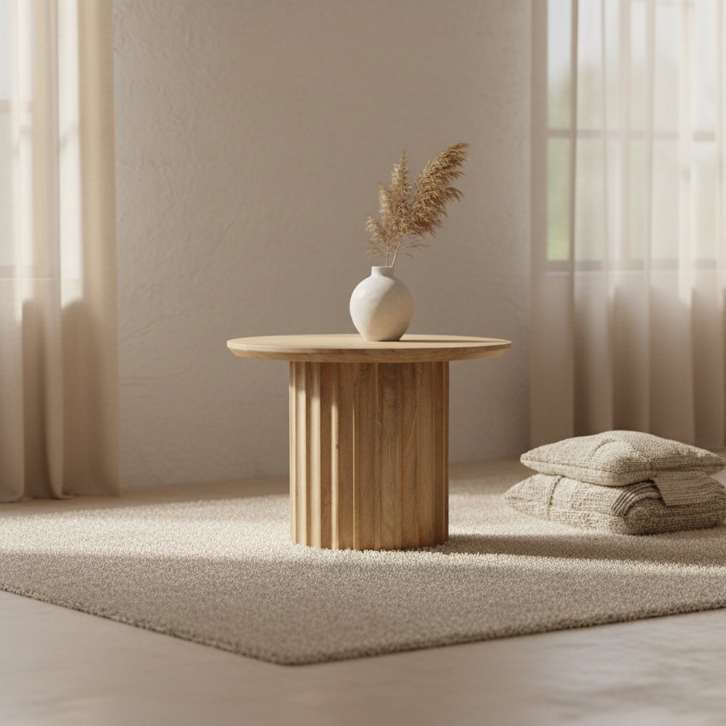 Bullnose bijzettafel naturel 55 cm