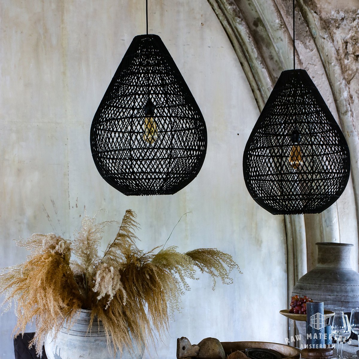 Maze hanglamp druppel zwart