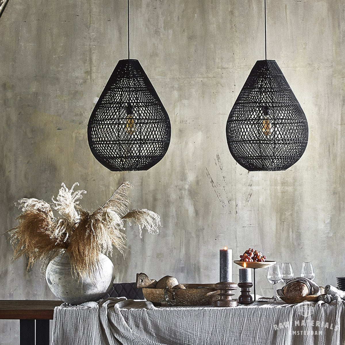 Maze hanglamp druppel zwart