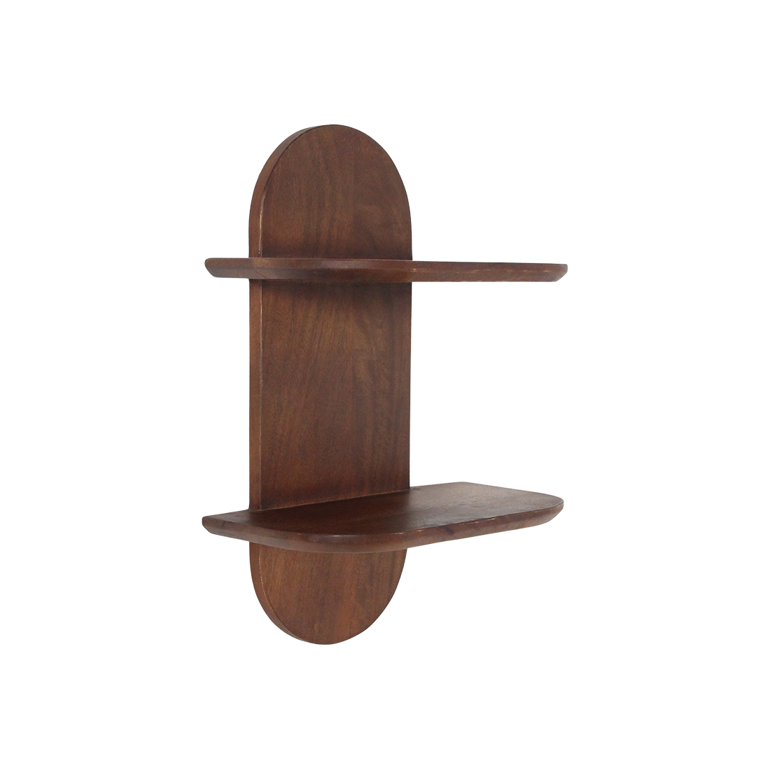 Bullnose mangohouten wandplank dubbel