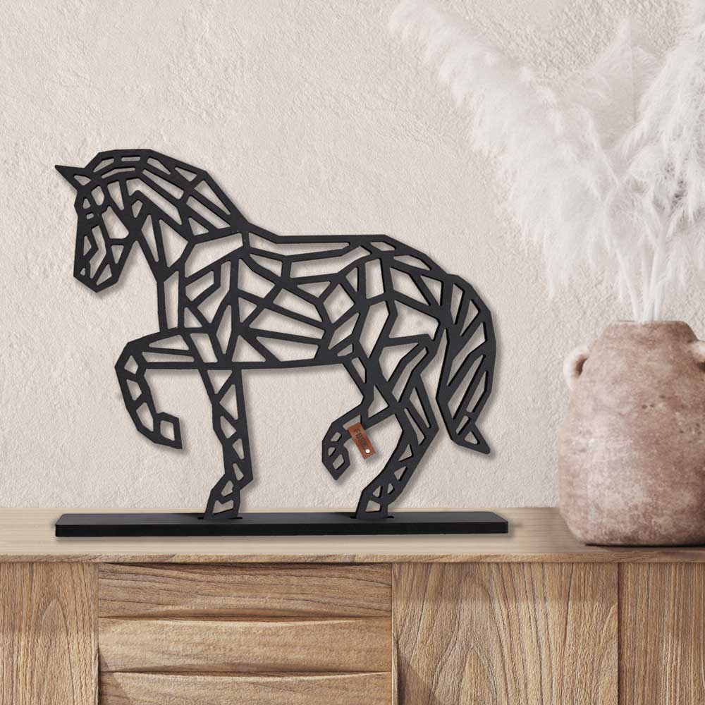 Geometrische Dressuur paard op Standaard