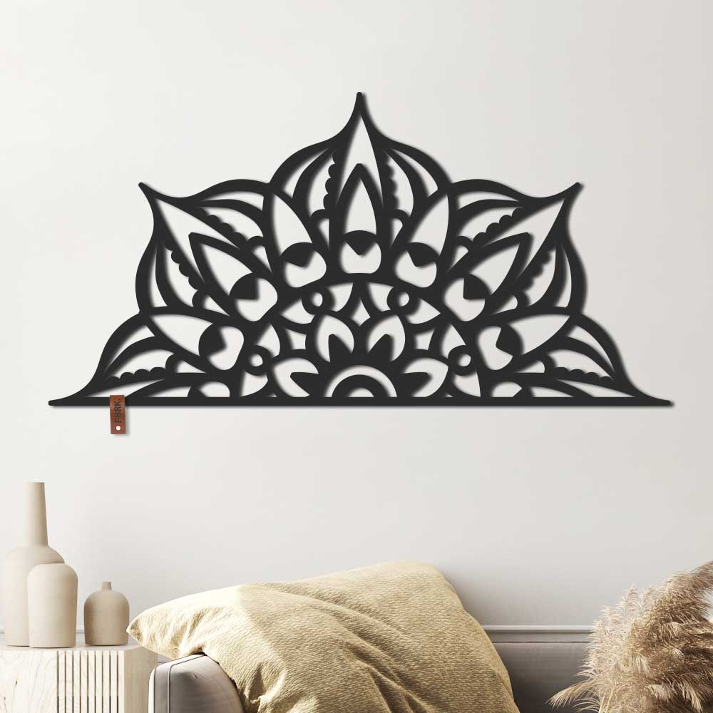 Geometrische Boho Halve Mandala