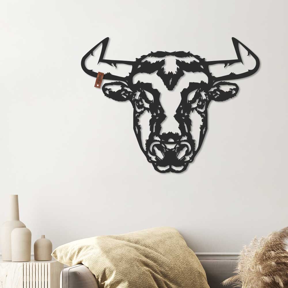 Geometrische Stier Wanddecoratie – MDF 9mm | Fabryk Design