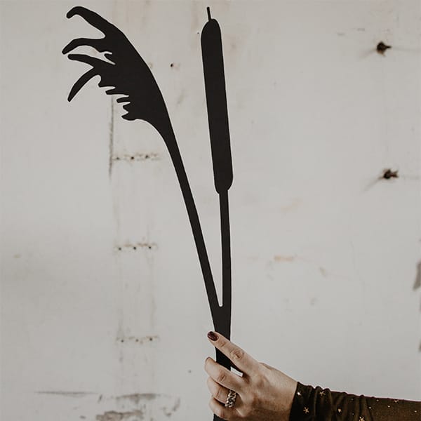 Houten bloem Riet
