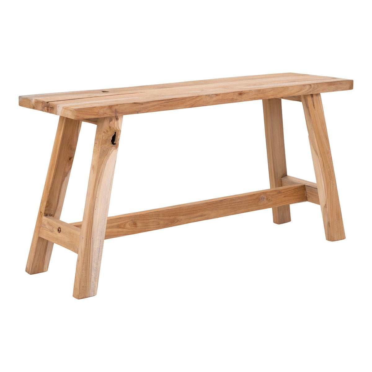 Barcelona Bank - Natuurlijk teak, 90x25x45cm