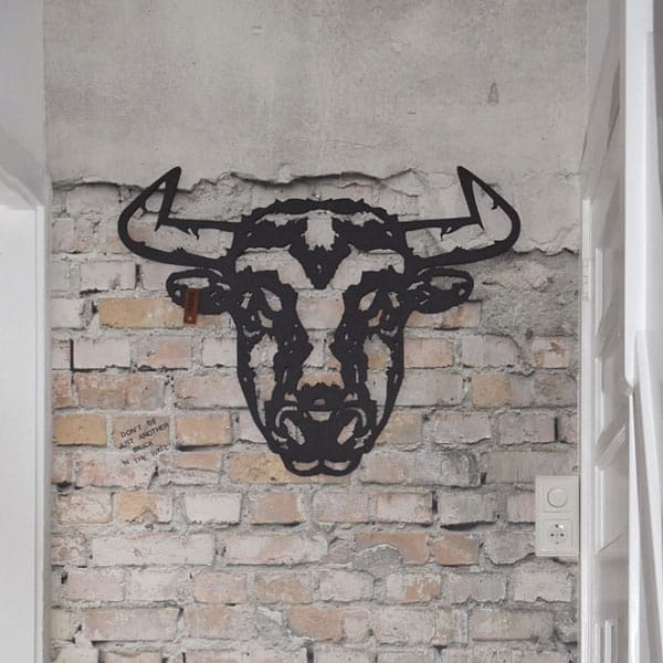 Geometrische Stier Wanddecoratie – MDF 9mm | Fabryk Design