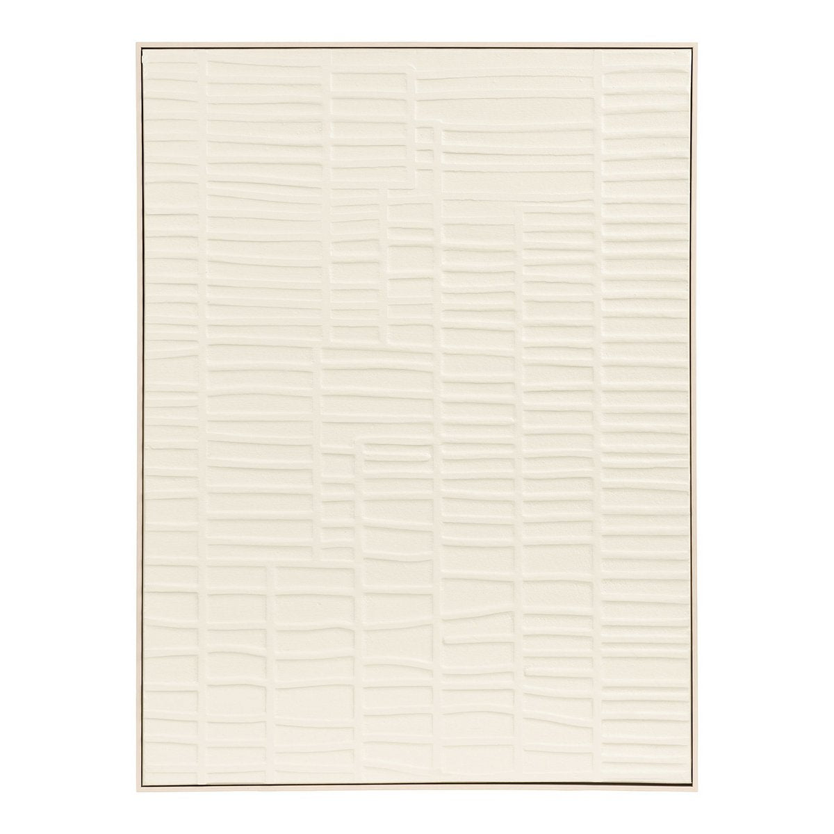 Ena Relief Wanddecoratie, beige, 60x80 cm