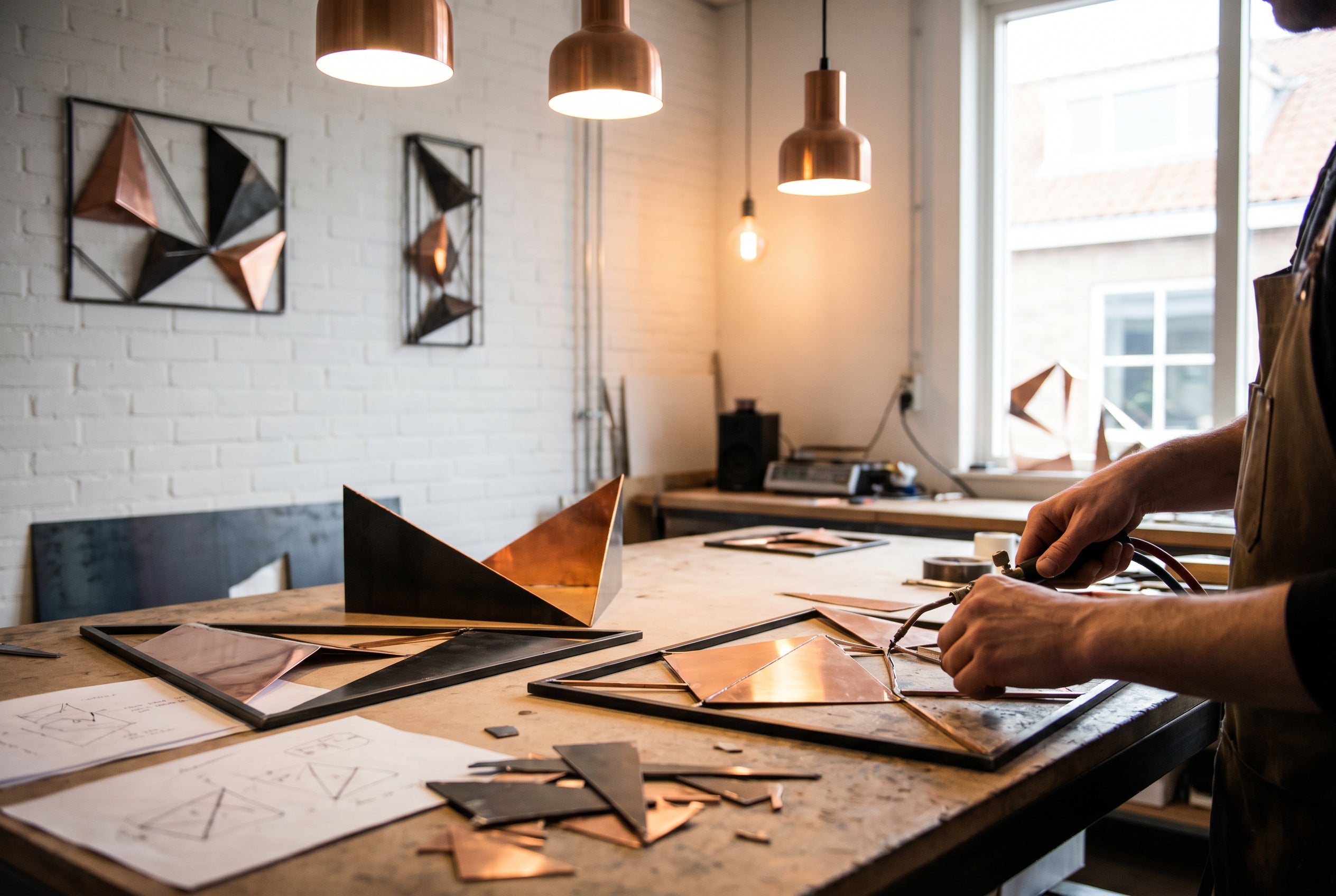 Sfeervol ingericht interieur met warme, natuurlijke materialen en handgemaakte woonaccessoires